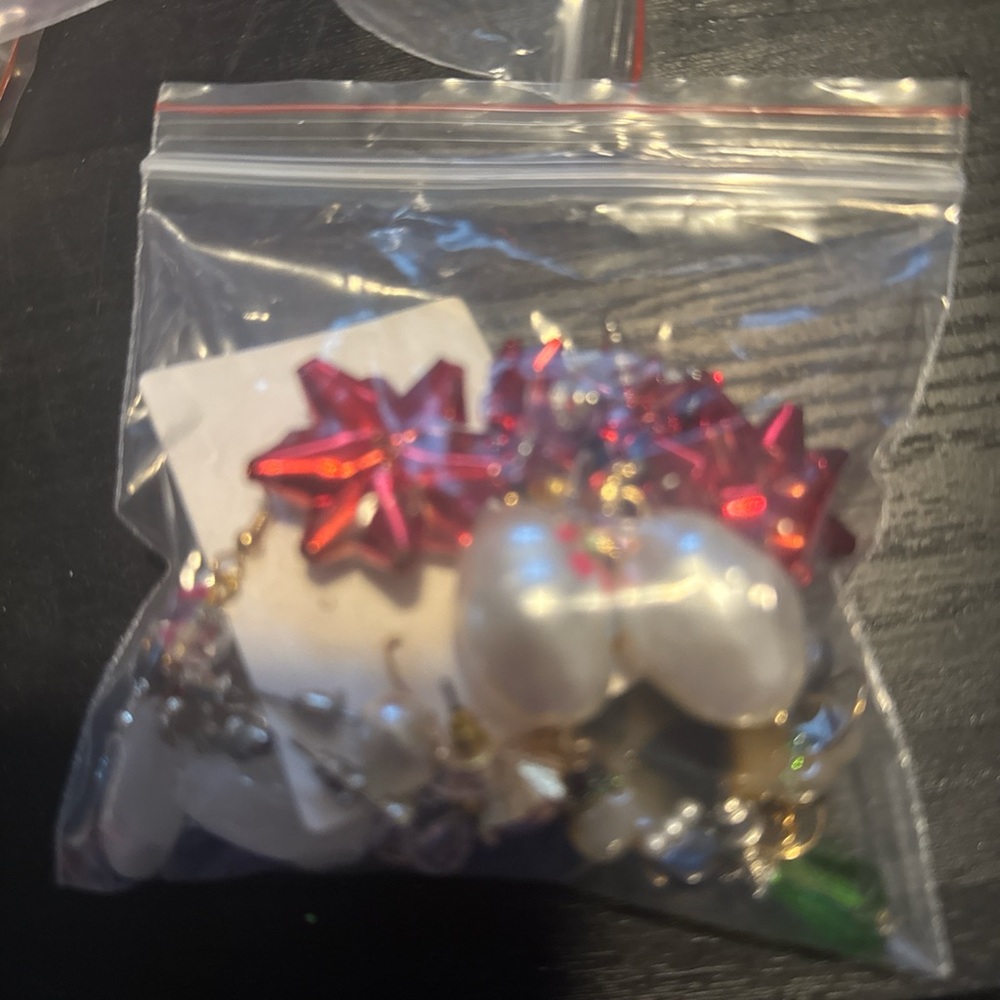 Festive Red Star Earrings